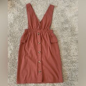 Polagram Strap Maroon Button Dress